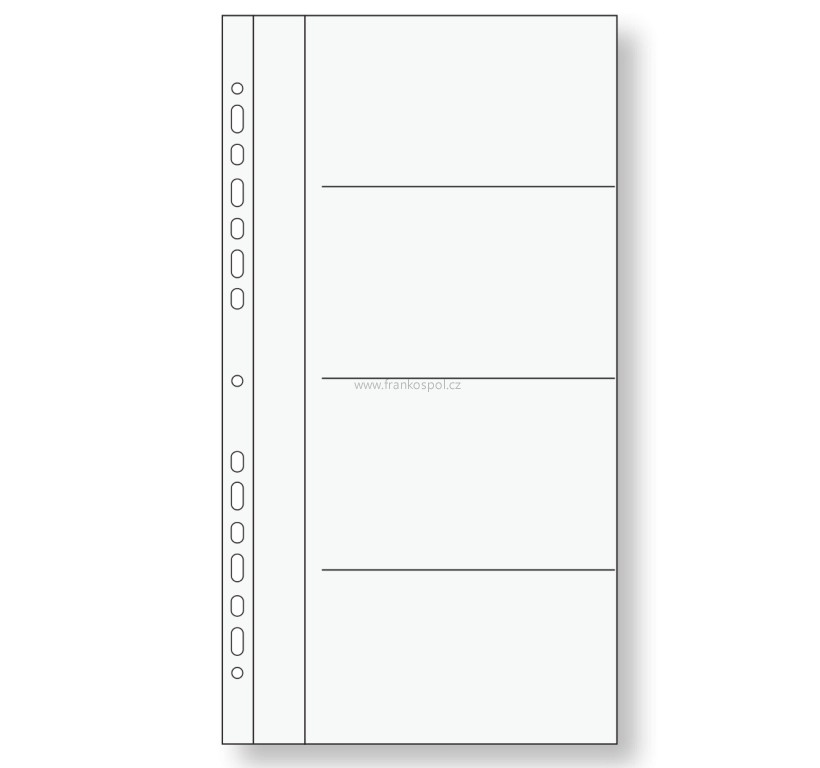 Zakládací obal na vizitky PVC, A5