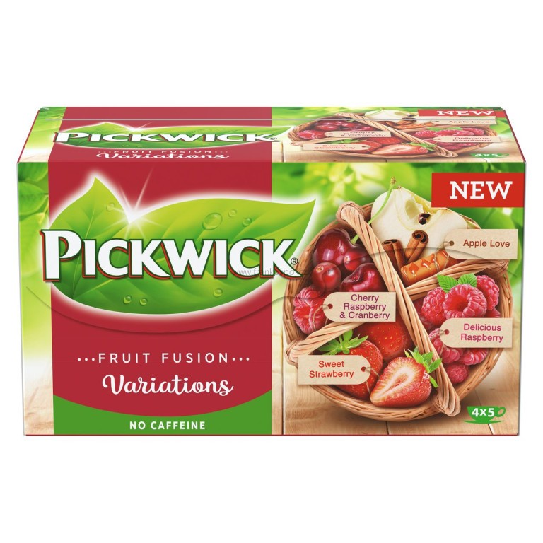 Ovocný čaj PICKWICK Fruit Fusion, červená variace, 20 x 1,9 g