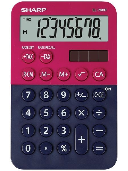 Kalkulačka SHARP EL-760RBRB, červeno-modrá