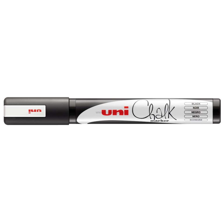 Křídový popisovač UNI Chalk Marker, 1,8-2,5 mm, černý