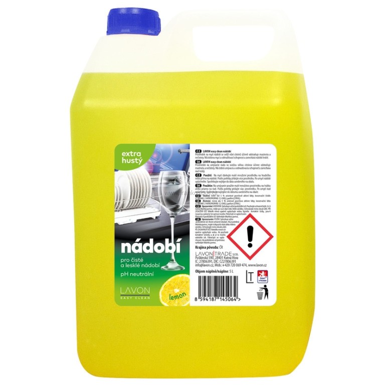 LAVON Easy Clean na nádobí Lemon, 5 l