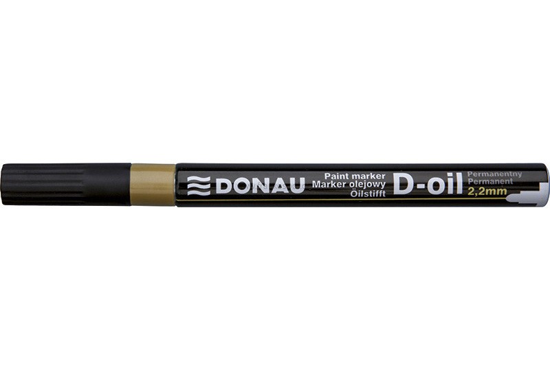 Lakový popisovač Donau D-oil, 2,2 mm, zlatý