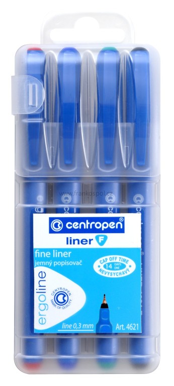 Popisovač CENTROPEN 4621 Liner, sada 4 barev