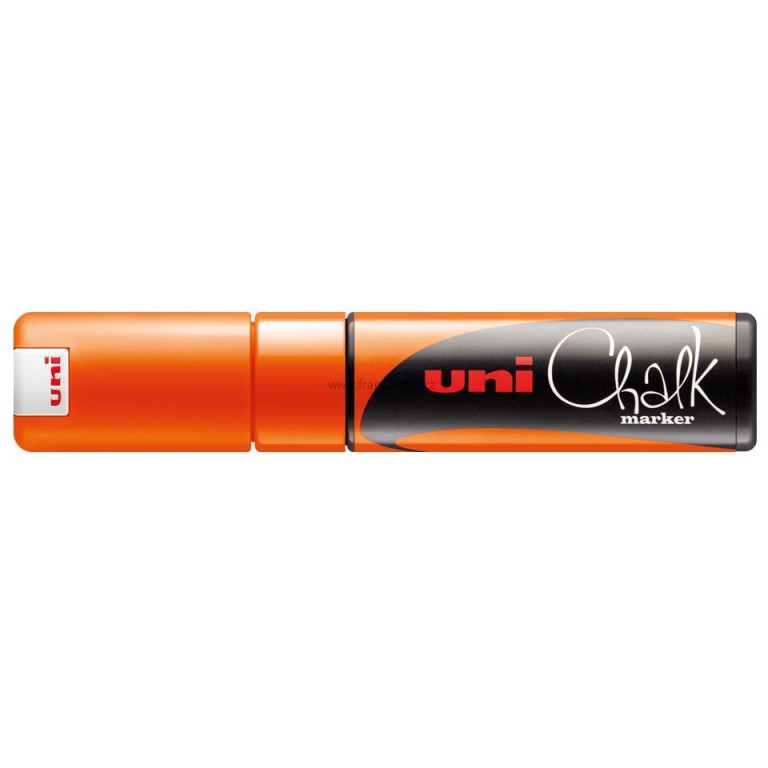 Křídový popisovač UNI Chalk Marker, 8 mm, fluo oranžový