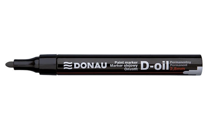 Lakový popisovač Donau D-oil, 2,8 mm, černý