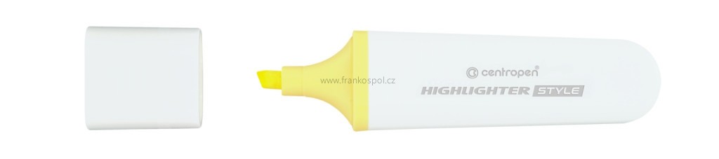 Zvýrazňovač CENTROPEN Style 6252, pastelový, žlutý
