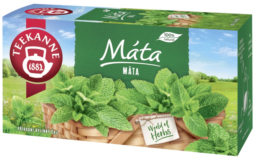 Bylinný čaj TEEKANNE Máta, 20 x 1,5 g