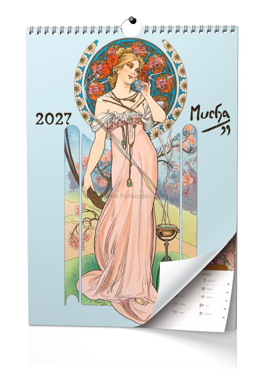 Nástěnný kalendář ALFONS MUCHA poznámkový, BNF13