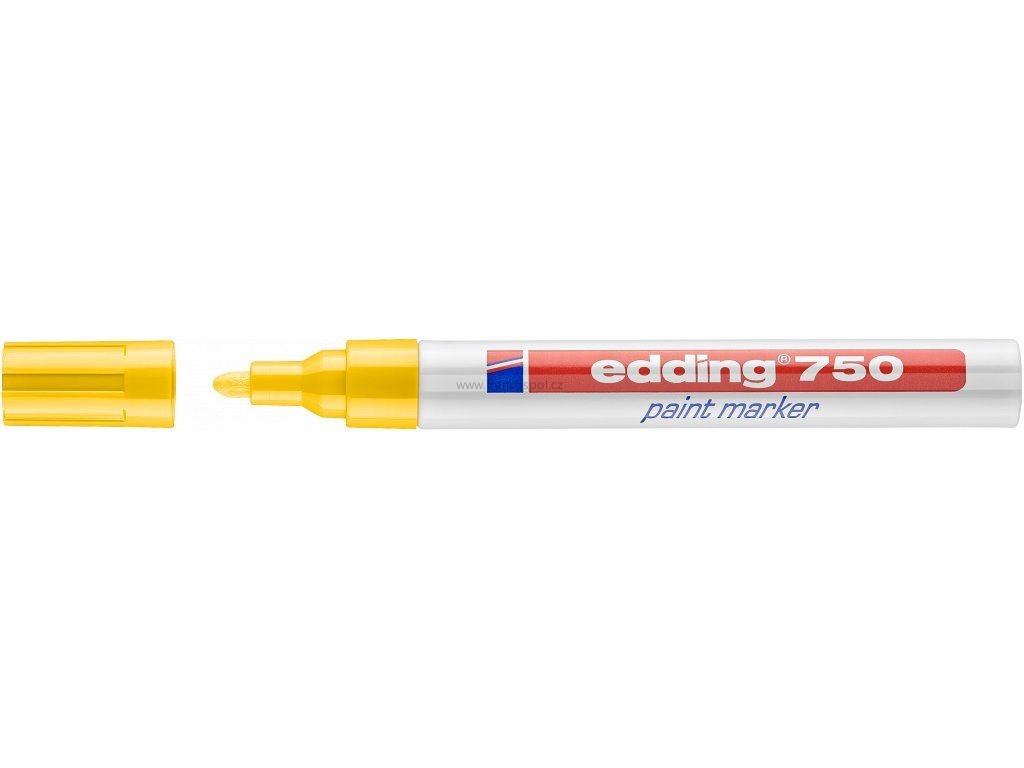 Lakový popisovač EDDING 750, 2-4 mm, žlutý