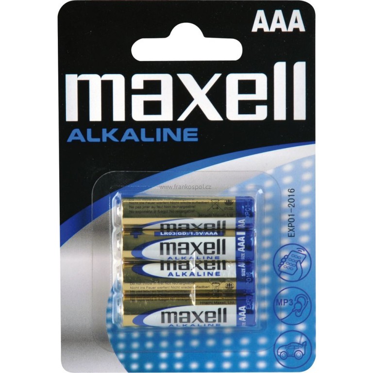 Baterie MAXELL R03 mikro alkal. AAA, 4ks