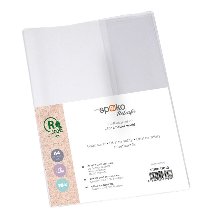 SPOKO ReLeaf obal na sešit A4, PP, 120 mic
