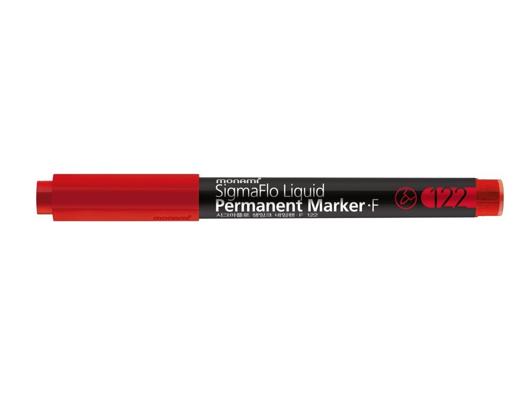 Permanentní popisovač MONAMI 122 SigmaFlo Liquid, červený