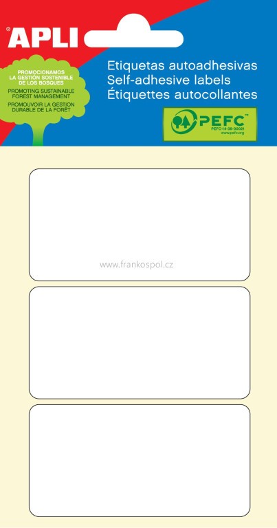 Samolepicí etikety APLI, 34 x 67 mm, bílé
