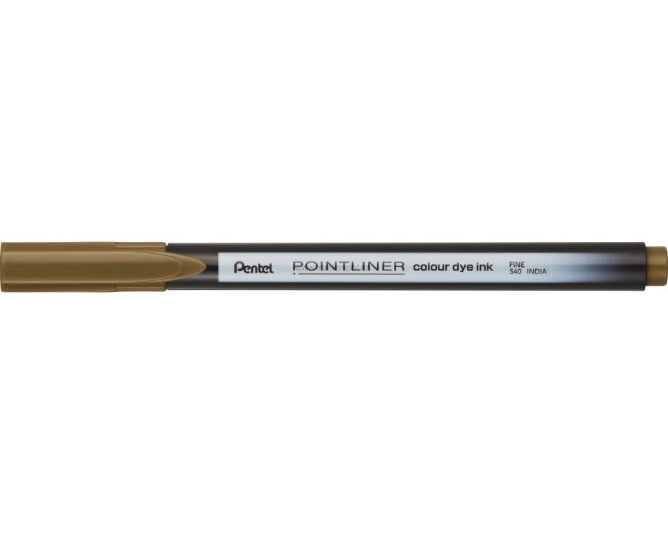 Liner PENTEL Pointliner S40, 0,4 mm, hnědý