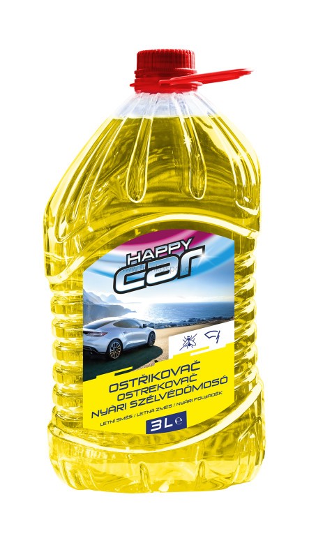 Letní kapalina do ostřikovačů HAPPY CAR, 3 l