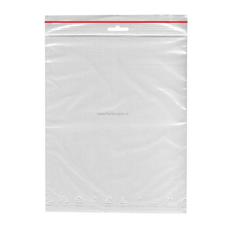 Rychlouzavírací ZIP sáček, 100 x 150 mm s eurozávěsem