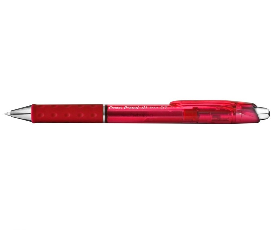 Kuličkové pero PENTEL BX477, 0,7 mm, červené