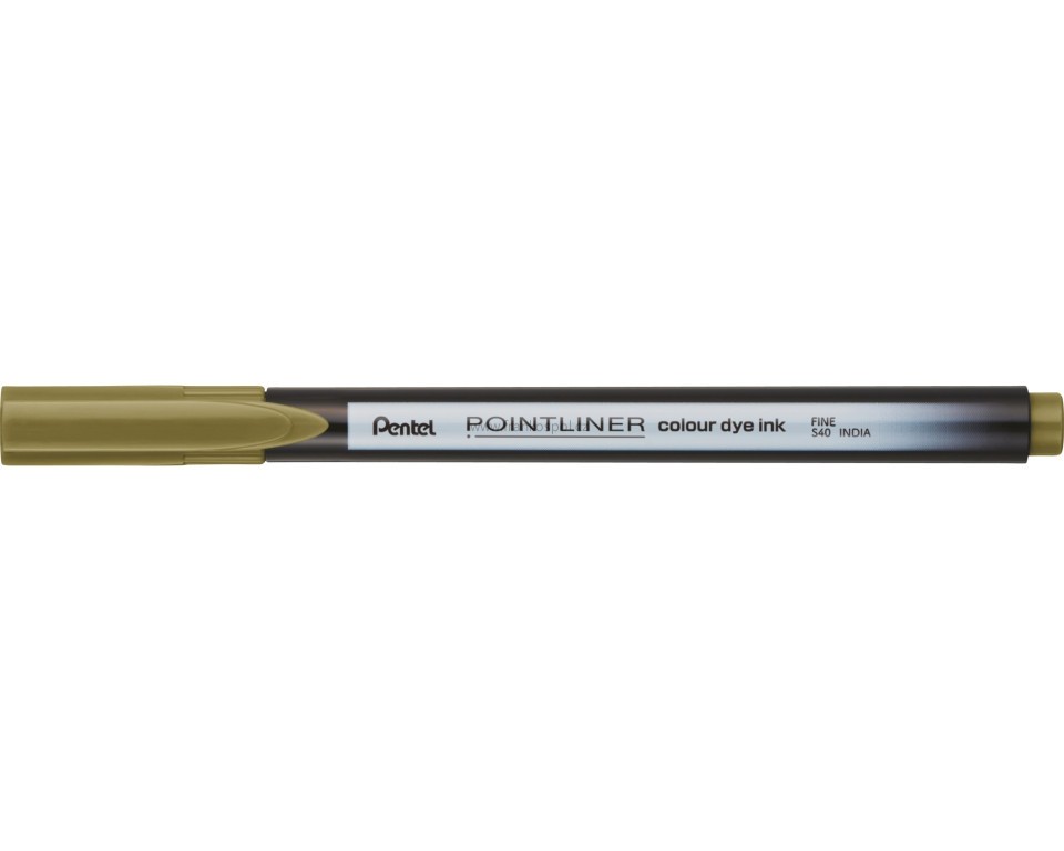 Liner PENTEL Pointliner S40, 0,4 mm, zlatavě hnědý