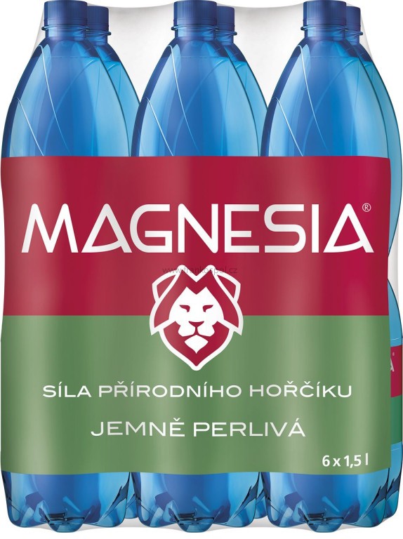 Minerální voda MAGNESIA jemně perlivá, 6 x 1,5 l