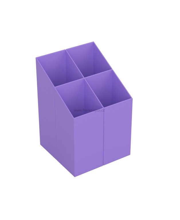 Stojánek na tužky ICO Quadrate, fialový