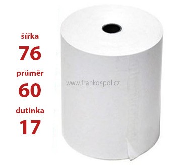 Papírový pokladní kotouček 76/60/17