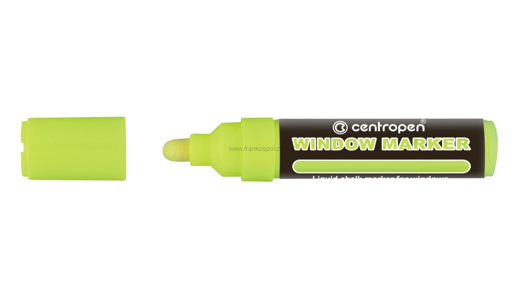 Křídový značkovač CENTROPEN 9121, fluo žlutý