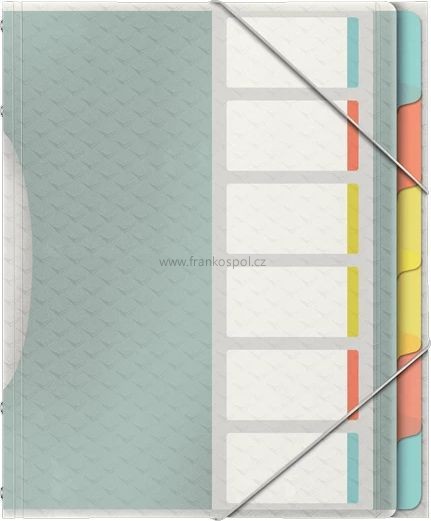 Desky třídící s gumičkou 6 listů ESSELTE Colour'Ice 6 listů